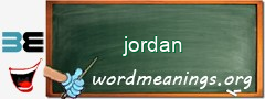 WordMeaning blackboard for jordan